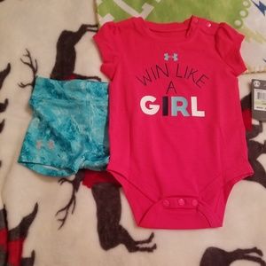 Baby Girl NWT Under Armour Outfit! Size 3-6 months
